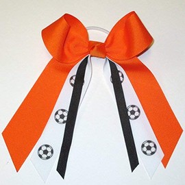 Soccer Small Bow, many colors Orange and Black