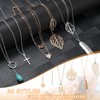 Hicarer 30 Pieces Long Pendant Necklace Set Simple Bar Layer