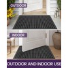 DEXI Front Door Mat Outside Entrance, All-Season Heavy Duty Rubber