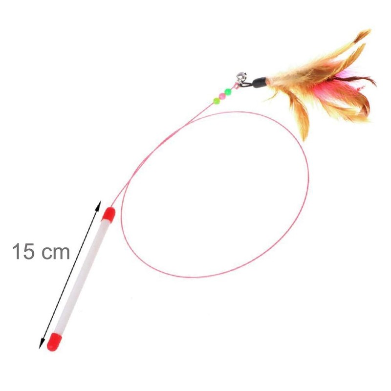SLSON Feather Teaser Cat Toy, Interactive Cat Catcher and Exerciser