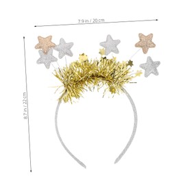 TOVINANNA 2pcs Glitter Star Headbands Dual Color Stylish Holiday Hairbands for Year Party and Festive Events and Fashionable Headpieces for Women