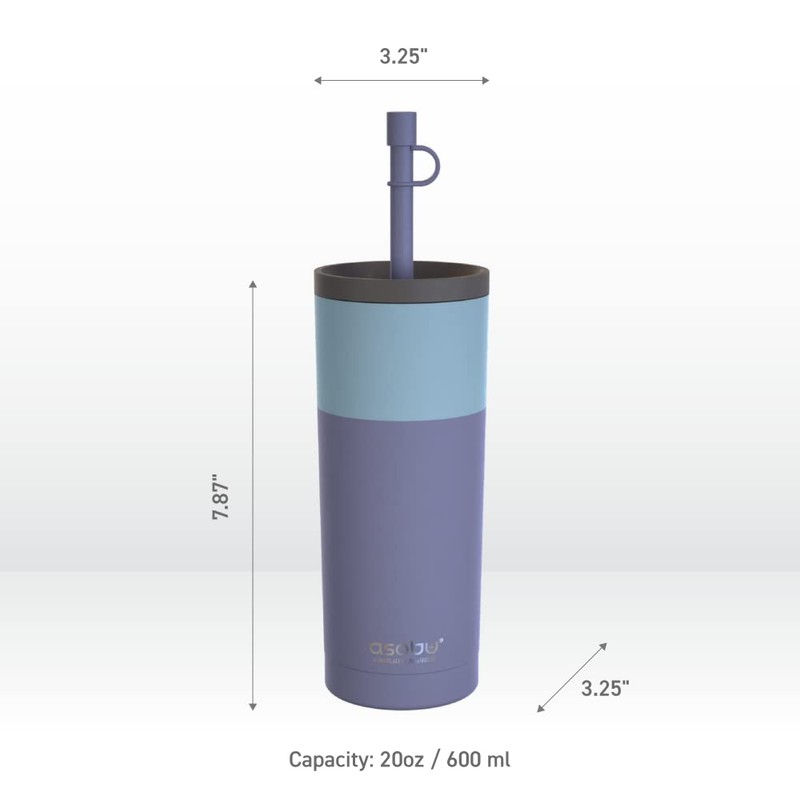 asobu Sippy Double Wall Stainless Steel Tumbler with Silicone Flexible