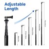 SHOOT Selfie Stick 45.2Inch/115cm Extension Invisible Monopod Compatible for Gopro