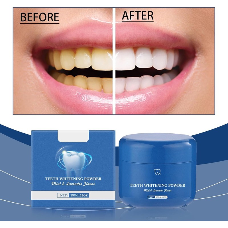 Purely White Deluxe Teeth Powder, Teeth Whitening Powder, Mint (1PC)