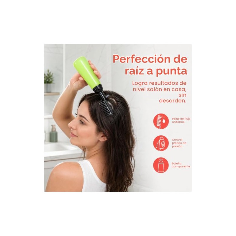 PACKOVE 2 Botellas de Tinte para El Cabello con Peine,