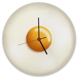 speecheese Fried Egg Wall Clock Funny Joke Item for a Good Mood as a Matching Decoration for the Kitchen in a WG or Restaurant