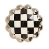 MACKENZIE-CHILDS Round Knob, Decorative Drawer Pull Knob, Gray-and-White Sterling Check