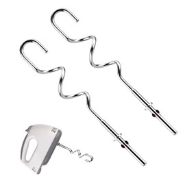 2pcs Stainless Steel Dough Hooks, Dough Hook for Hand Mixer Replacement Bread Hook Dough Hook Attachment Fit for KHM512 KHM 5KSM KSM KSMO KSMH Series Hand Mixers