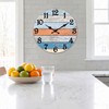 ArtSocket Round Wall Clock Silent Non-Ticking 8", Rustic Coastal