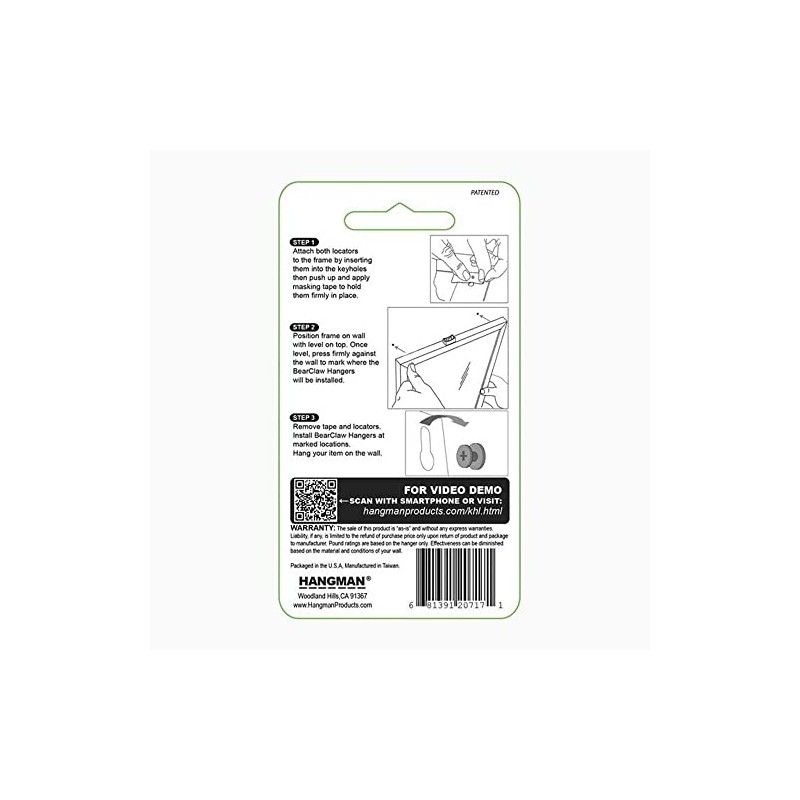 Hangman Gold Keyhole Hanging Kit 100 lb. 7 pk