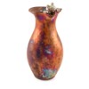 American Made Decorative Raku Pottery Vase with Peekaboo Frog Accent