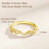 Wuziwen Twisted Infinity Yellow Gold Ring for Women Eternity Rings