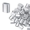 M METERXITY 50-Pack Aluminum Crimping Loop Sleeves, 4mm 1/6" Single
