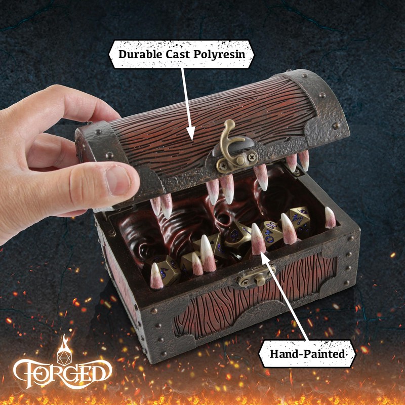 Forged Dice Co. Mimic Chest Dice Storage Box - Holds
