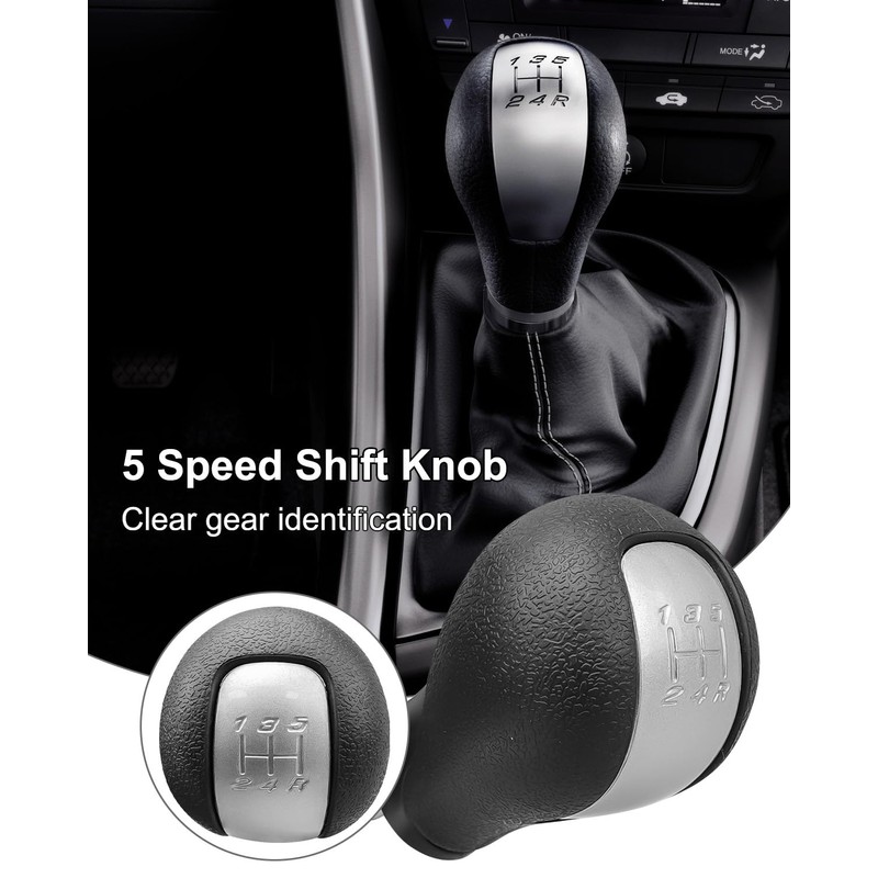 Qnbes 5 Speed Shift Knob Replace 54102-TR0-A03ZB Fit for Honda