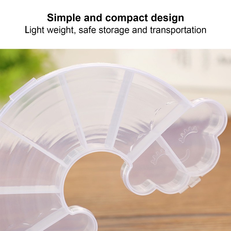 10Pcs Rainbow Shaped Transparent Storage Box Dust Proof Storage Box