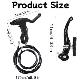 Whcctl Bicycle Brake Set, Complete Universal Bicycle Brake Set, Bicycle Brake, Brakes Bicycle, V Brake, Bicycle Brake, Brake Bicycle, V Brake Set, for Most Bicycles Road Bikes