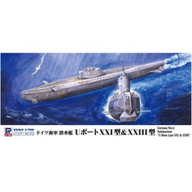 Pit Road W223 1/700 Skywave Series German Navy Submarine U-Boat XXI & XXIII Plastic Model