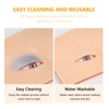 Laokiiy Makeup Practice Face Board, 3Pcs Realistic Silicone Eye Make