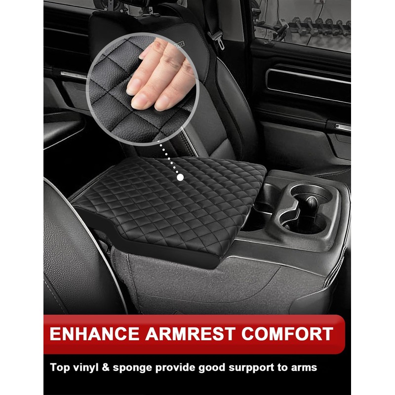 KBH Car Center Console Armrest Cover for Dodge Ram 1500