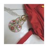 Miki Grey Leather Rabbit Keychain Key Holder Bag Charm