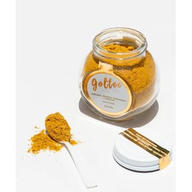 Golden Milk Goltee Mezcla Vegana | 130 Tazas | 90g | Cúrcuma, Jengibre, Canela y Especias Naturales | Antiinflamatorio Natural | Energía y Bienestar Diario