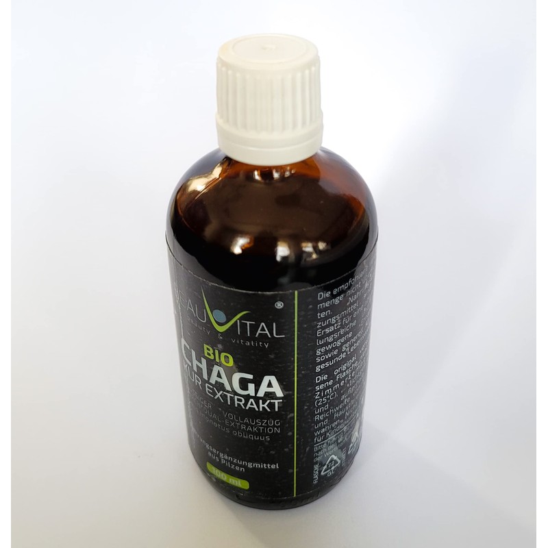 BEAUVITAL Organic Chaga Extract Liquid | Full Extract Inonotus Obliquus