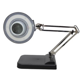WYDDDARY 20X Magnifying Glass with Light and Stand 2-in-1 LED Adjustable Lighted Desk Magnifier Glass Magnifying Lamp for Craft Reading Painting Hobby Close Work 110V Black