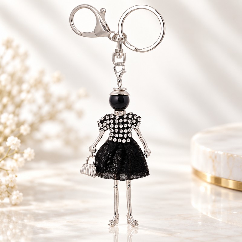 Handmade Tassel Fashionista Doll Keychain for Bags & Keys –