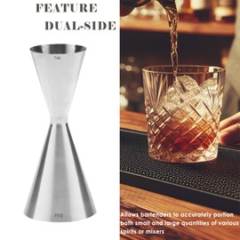 Sipoyen Double Cocktail Jigger for Bartending Japanese Jigger 1oz 2oz with Measurement Heavy Duty 18/8 Stainless Steel Shot Measure Jigger