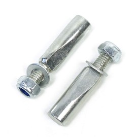 OLDNEWBIKES Crank Wedge / Cotter Pins 9.5 mm Diameter with Locking Nuts for Classic Cranks (Pack of 2)