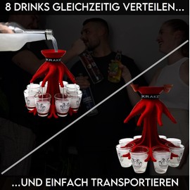 Schnapskrake® The Original Shot Distributor for 8 People, Made in Germany
