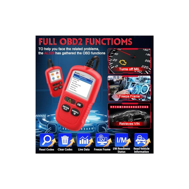 Autel AutoLink AL329 (AL319) OBD II & Can Herramienta de