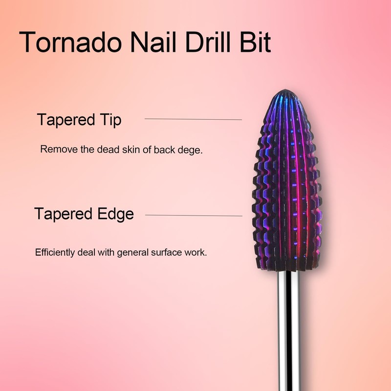 Nail Drill Bits, CORFULRA 5 in 1 Nail Drill Bit