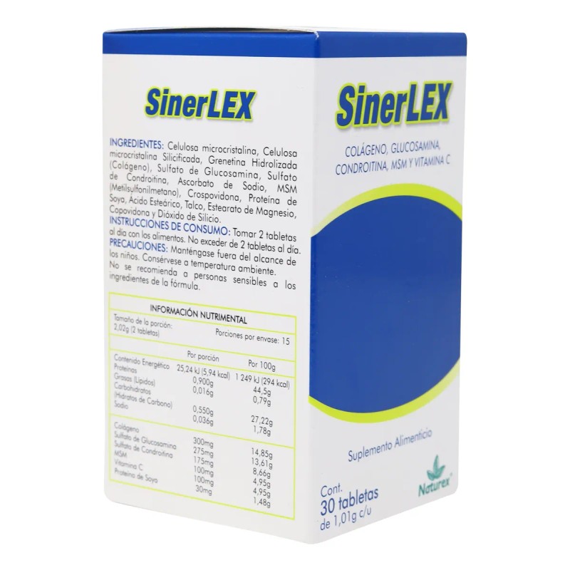 Sinerlex Tab Naturex Colágeno Vitamina Colageno