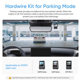 VIOFO HK4 Acc Hardwire Cable, USB-C Hard Wire Cable for A329 series/A229 series/A119Mini2/A139Pro/WM1/T130 Dash Cam, Low Voltage Protection for Parking Mode (Fuse Tap Not Included)