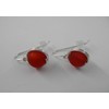 Earrings - Lollipop - Ruby - Silver-Plated