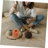 LALAFINA Light Brown Cotton Yarn Knitting Needles Craft Yarn DIY