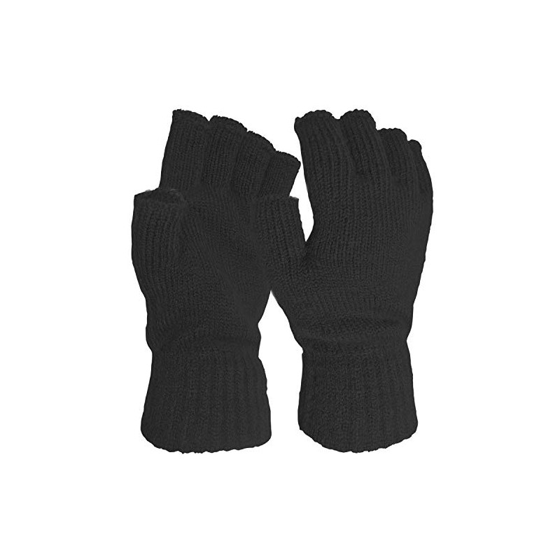 Ladies Super Soft Warm Fine Knit Thermal Fingerless Winter Gloves