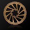 CNC Bike Disc Brake Rotor 160mm，MTB Brake Rotor With Bolts，2pcs（Gold）