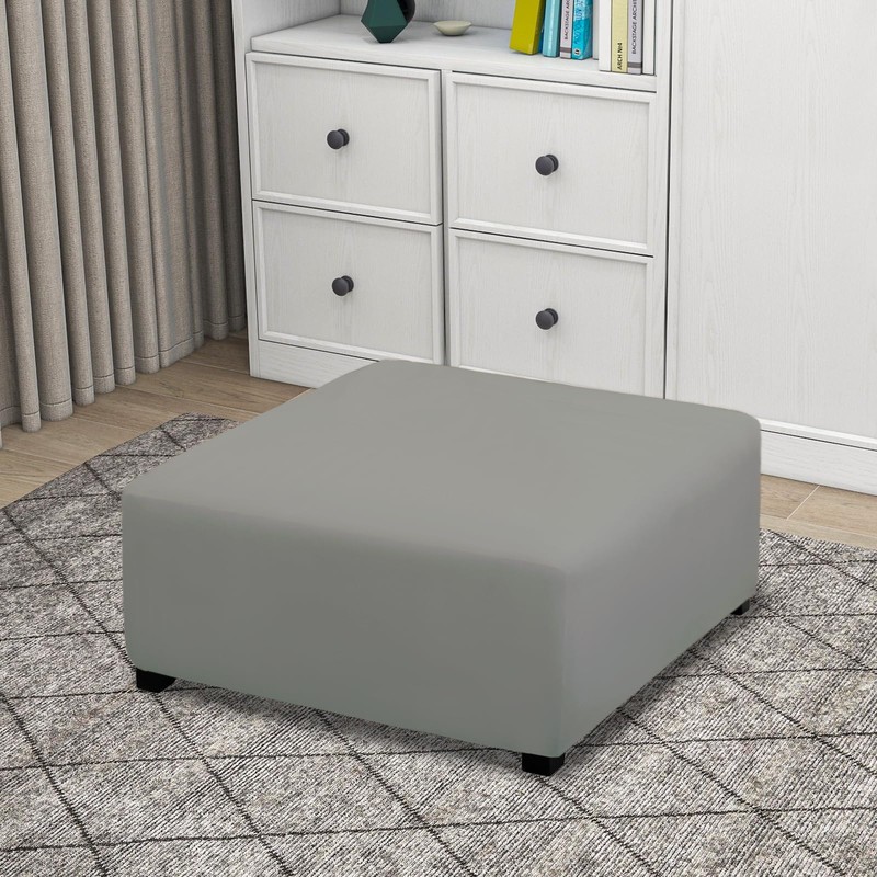 PureFit Super Stretch Form Fit Square Ottoman Cover Rectangle -