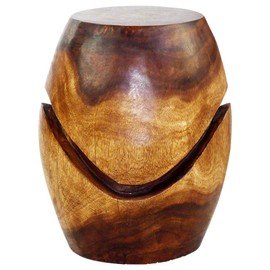 Haussmann Wood Barrel Puzzle Stand 14Dx18 in H (10 in Flats) Walnut Oil