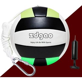 YDDS Soft Tetherball- Glow in The Dark Porable Tether Balls with Carabiner, Ball Pump with Needle for Kids and Adults Outdoors Backyard Game