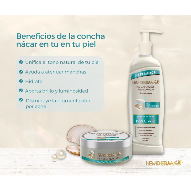New Derma Crema Corporal Nácar 400 Ml
