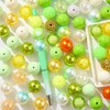 BERMRO 20mm Beads for Pens Rhinestone Beads 80pcs Chunk Bubblegum