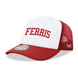 BH Fashion Company Ferris State University Bulldogs FSU Trucker Mesh Snapback Game Day Hat White/Red