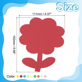 PATIKIL Paper Cutouts for Bulletin Boards, 54 Pieces Flower Shaped Paper Cutouts for Classroom Decoration, Craft Projects and Party Supplies, Multicolor