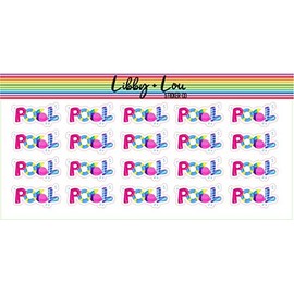 Pool Day Planner Sticker | Libby and Lou Sticker Co