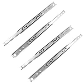 BE-TOOL Drawer Runners, Width 17mm, 4 Pieces, Metal Drawer Runners, Ball Bearing Drawer Runners for Furniture, Drawer Depth (214mm Length)