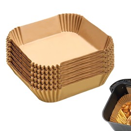 Dokpav 100Pzs Papel Para Freidora De Aire Cuadrado, 6.3in Forro De Papel Desechable Para Freidora De Aire Grado Alimenticio, Papel Para Hornear Antiadherente Para Freidoras, Hornos, Microondas y Sarté